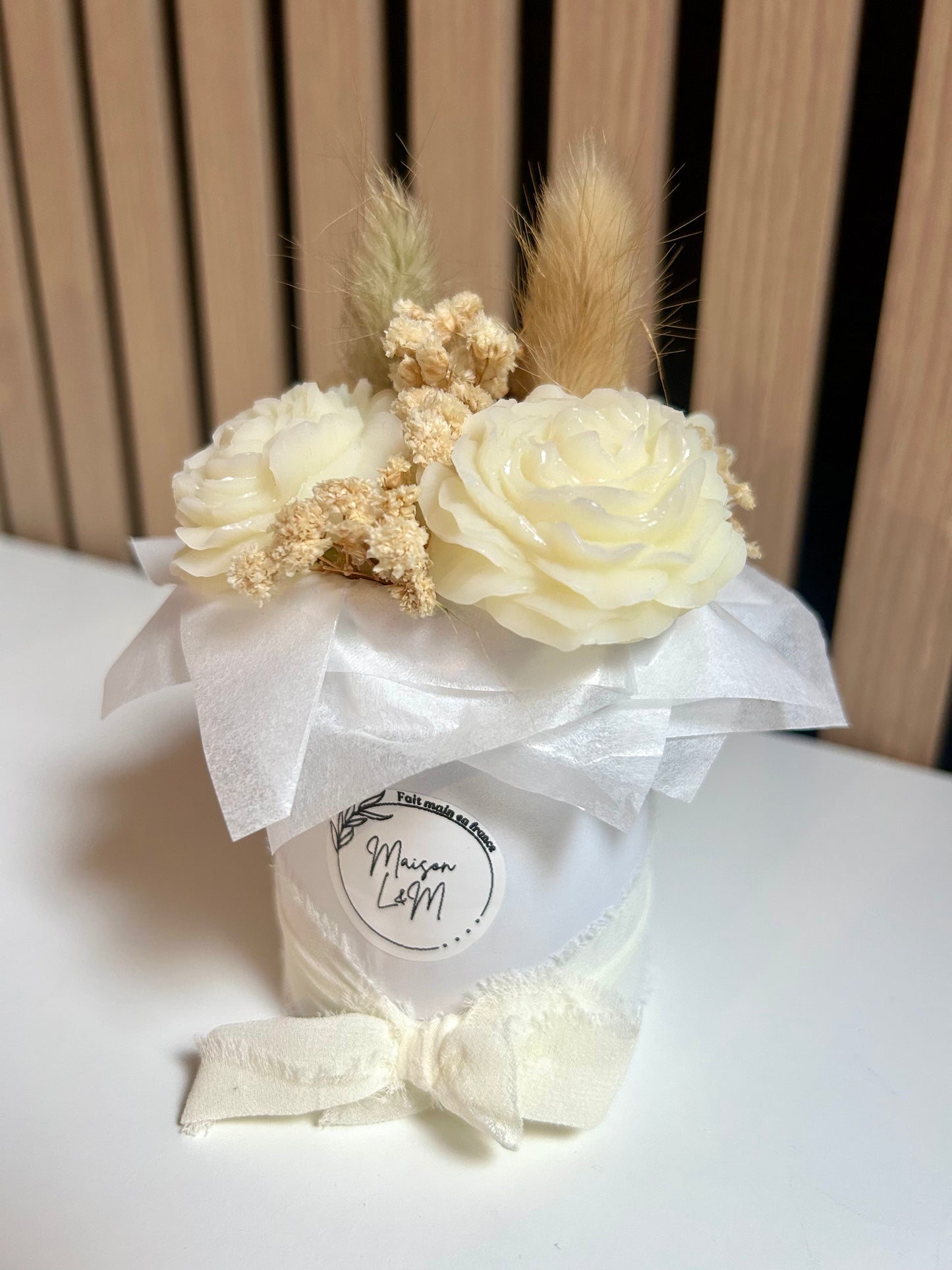 Bouquet pivoine blanc