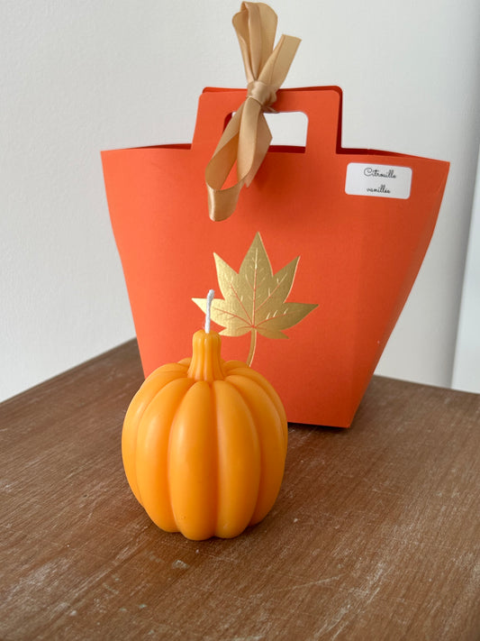 Bougie décorative Citrouille parfum Citrouille Vanillée
