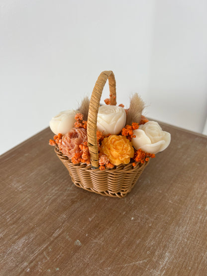 Panier fleuri Parfum Citrouille vanillée