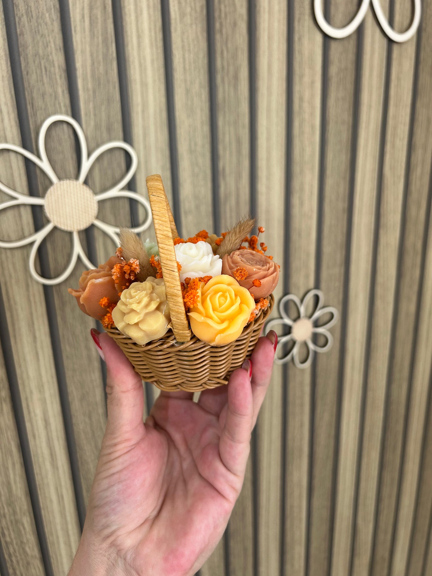 Panier fleuri Parfum Pain d'épice